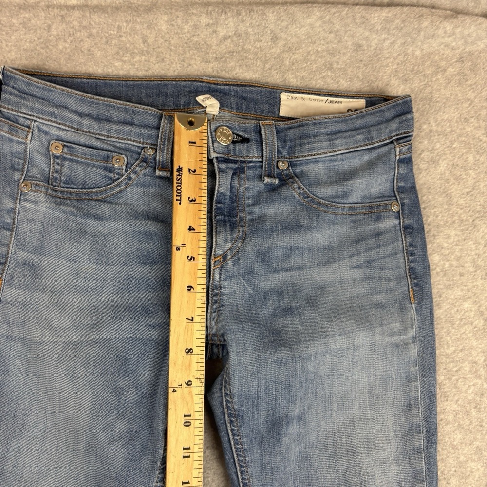 Rag & Bone Jeans Womens Quinn Light Blue Simple Wash Skinny Fit Denim Size 26 - Picture 5 of 12